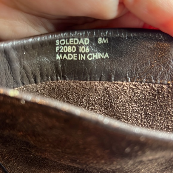 Calvin Klein brown leather boots size 8 wedge - Picture 2 of 8